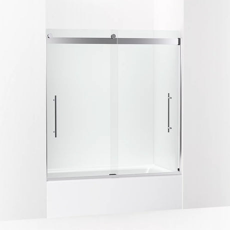 Kohler Levity® Plus Sliding Bath door (56.6" - 59.6" W x 61.6" H) with 3/8" (10mm) thick Crystal Clear glass