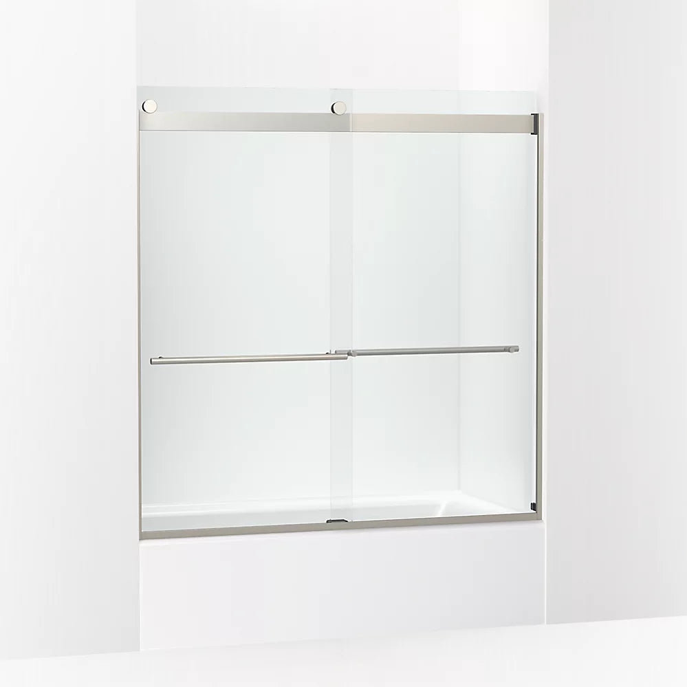 Kohler Levity® Plus Sliding Bath Door (56.6" - 59.6" W x 61.6" H) with 3/8" (10mm) thick Crystal Clear glass