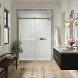 Kohler Levity® Plus Sliding Bath Door (56.6" - 59.6" W x 61.6" H) with 3/8" (10mm) thick Crystal Clear glass