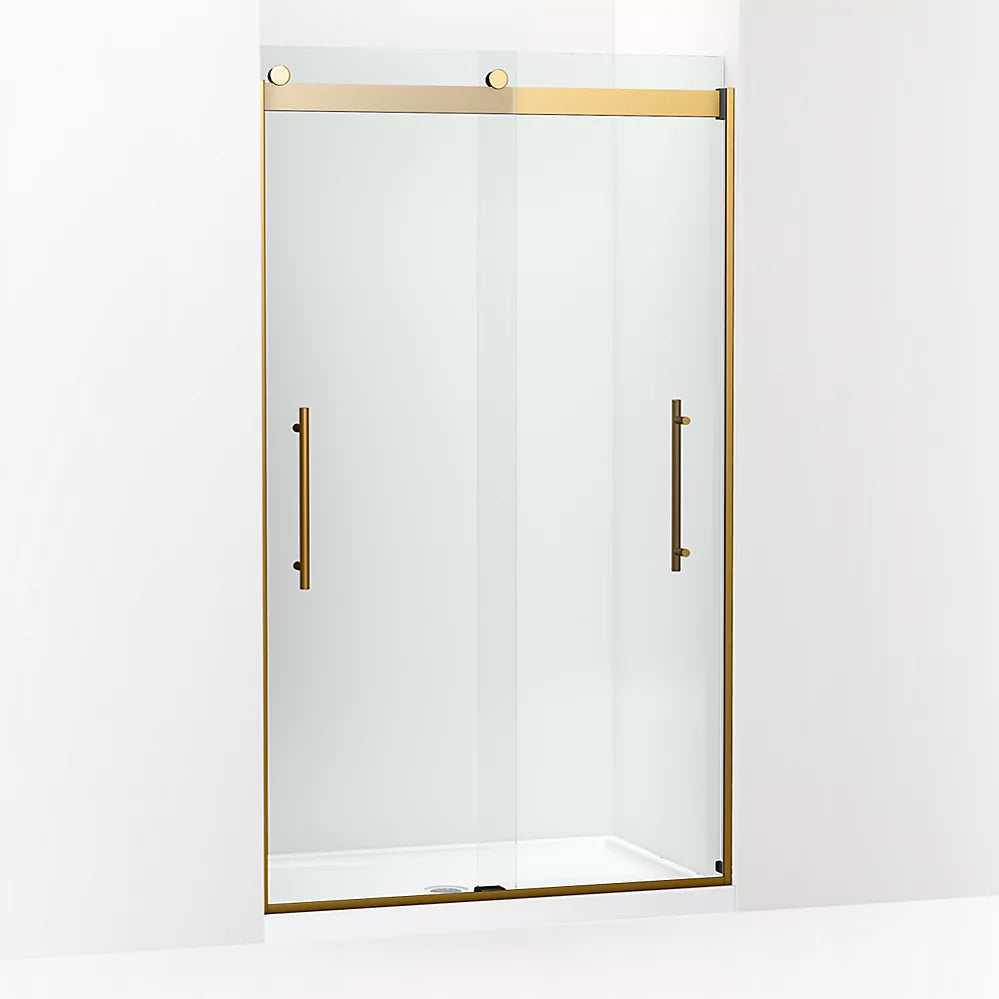 Kohler Levity® Plus Frameless Sliding Shower door (44.6" - 47.6" W x 81.6" H) with 3/8" (10mm) thick Crystal Clear glass