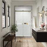 Kohler Levity® Plus Frameless Sliding Shower door (44.6" - 47.6" W x 81.6" H) with 3/8" (10mm) thick Crystal Clear glass