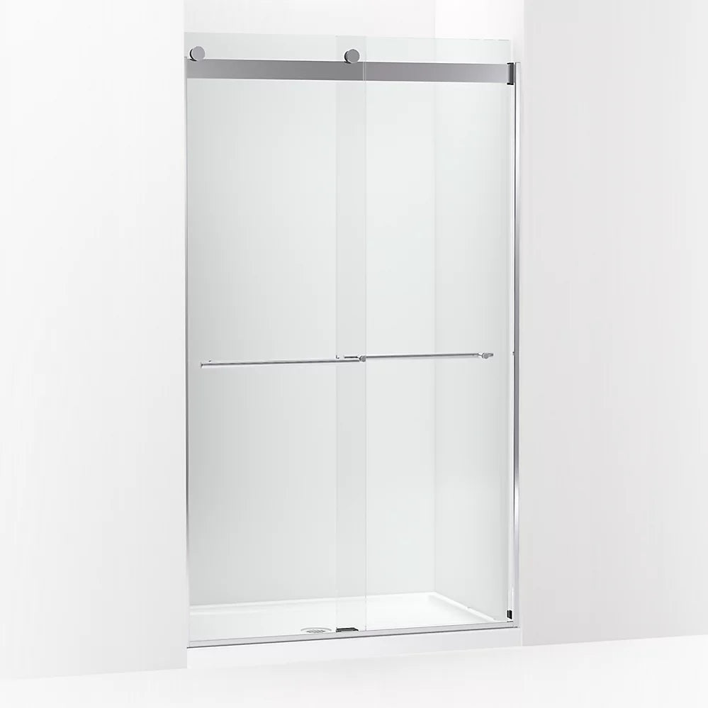 Kohler Levity® Plus Sliding Shower door (44.6" - 47.6" W x 81.6" H) with 3/8" (10mm) thick Crystal Clear glass