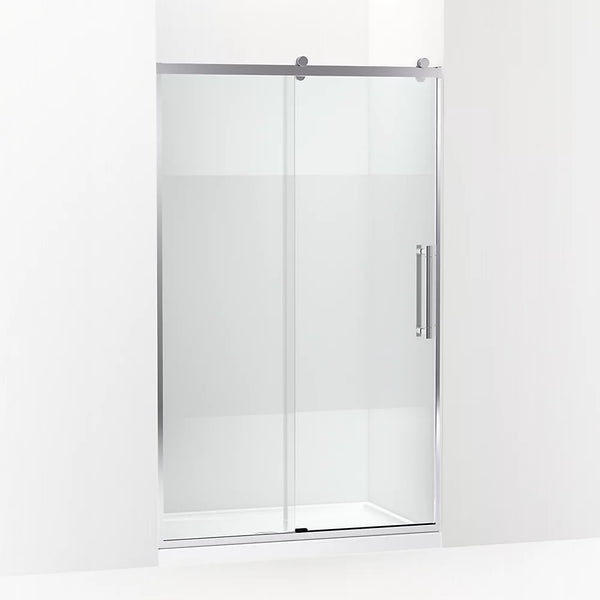 Kohler Premise™ (44.6 – 47.6  W x 76 H) Pivot Shower door with 5/16 (8mm) thick Crystal Clear glass in Bright Polished Silver