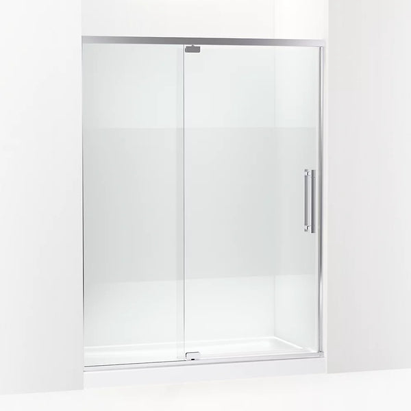 Kohler Premise™ (55.6 – 59.6  W x 76 H) Pivot Shower door with 5/16 (8mm) thick Crystal Clear glass in Bright Polished Silver