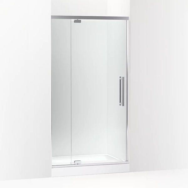 Kohler Premise™ (35.6 - 39.6 W x 76 H) Pivot Shower door with 5/16 (8mm) thick Crystal Clear glass in Bright Polished Silver