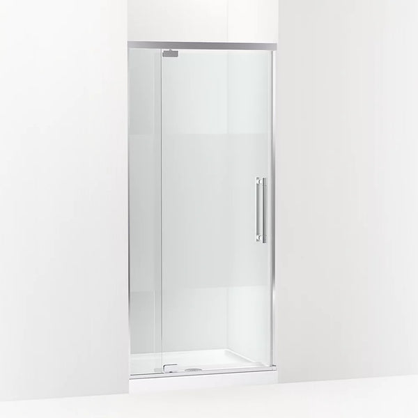 Kohler Premise™ (31.6 – 35.6 W x 76 H) Pivot Shower door with 5/16 (8mm) thick Crystal Clear glass in Bright Polished Silver