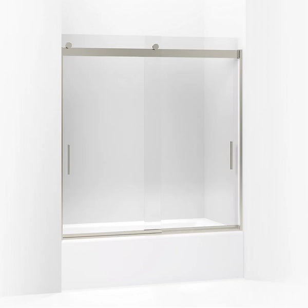 Kohler Levity® (56.6 - 59.6 W x 62 H) Sliding Bath Door with 1/4 (6mm) thick Crystal Clear glass in Matte Nickel