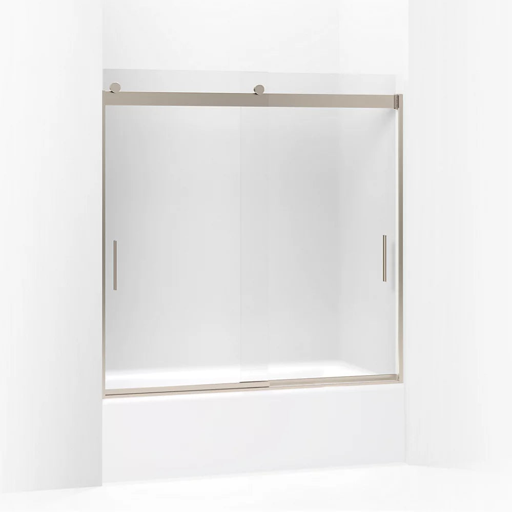 Kohler Levity® Sliding bath door (56.6" - 59.6" W x 59.8" H) with 1/4" (6mm) thick glass