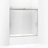 Kohler Levity® Sliding bath door (56.6" - 59.6" W x 59.8" H) with 1/4" (6mm) thick glass