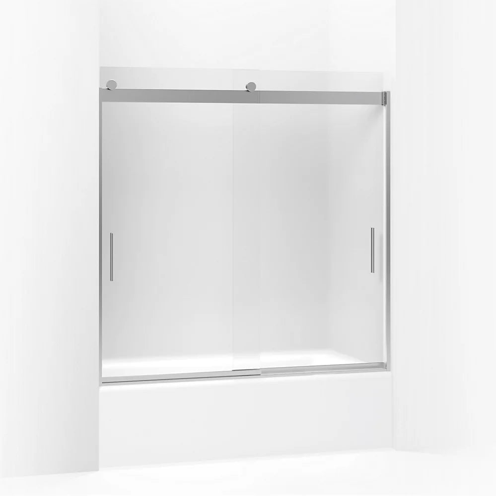 Kohler Levity® Sliding bath door (56.6" - 59.6" W x 59.8" H) with 1/4" (6mm) thick glass