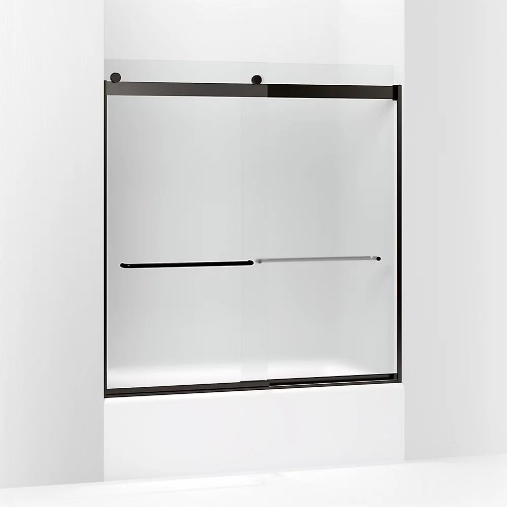 Kohler Levity® Sliding bath door (56.6" - 59.6" W x 62" H) with 1/4" (6mm) thick glass