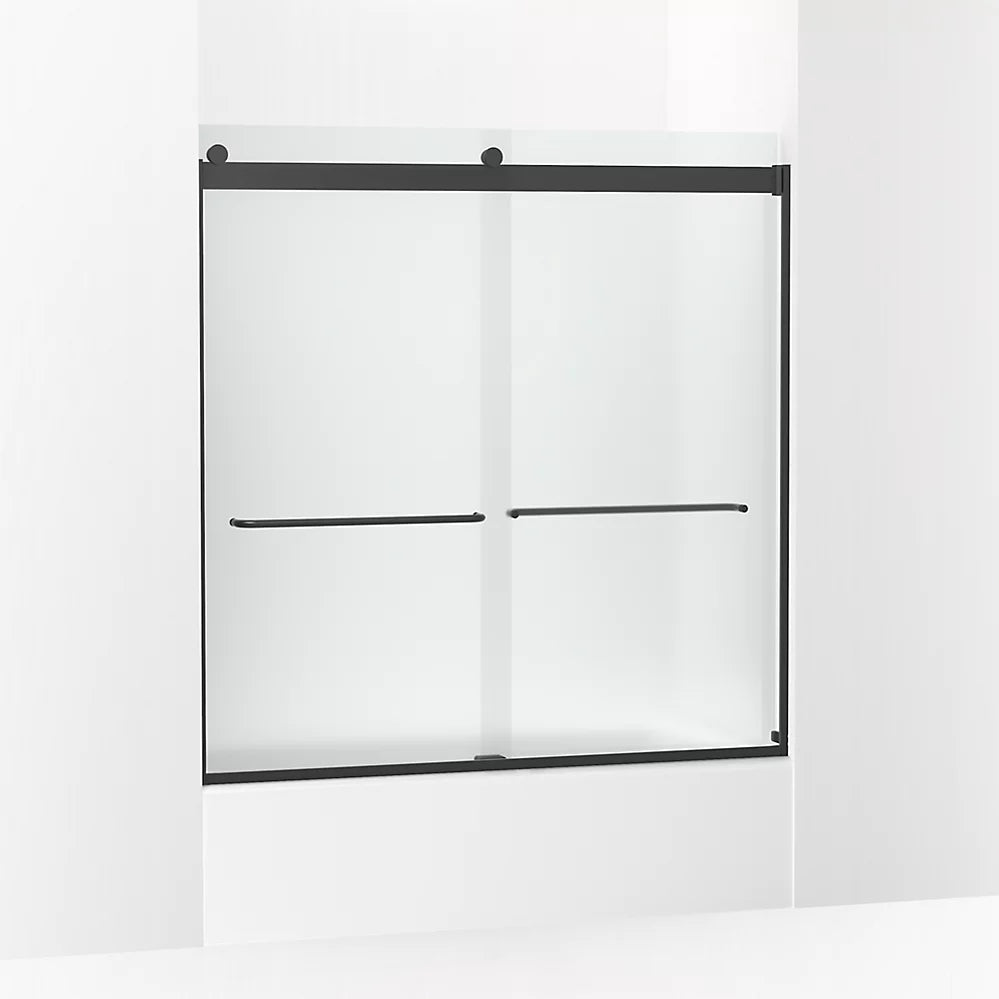 Kohler Levity® Sliding bath door (56.6" - 59.6" W x 62" H) with 1/4" (6mm) thick glass