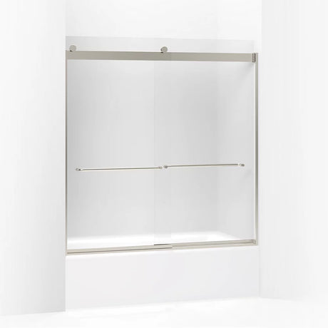 Kohler Levity® Sliding bath door (56.6" - 59.6" W x 62" H) with 1/4" (6mm) thick glass