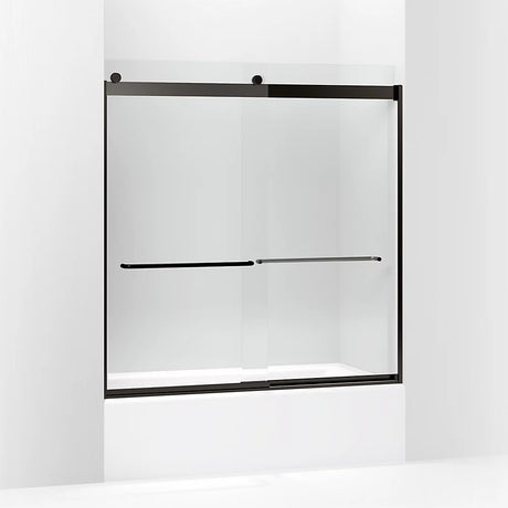 Kohler Levity® Sliding bath door (56.6" - 59.6" W x 62" H) with 1/4" (6mm) thick glass