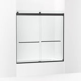 Kohler Levity® Sliding bath door (56.6" - 59.6" W x 62" H) with 1/4" (6mm) thick glass