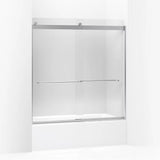 Kohler Levity® Sliding bath door (56.6" - 59.6" W x 62" H) with 1/4" (6mm) thick glass