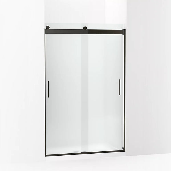 Kohler Levity® Sliding shower door (43.6 - 47.6 W x 74 H) with 1/4 (6mm) thick Frosted glass in Anodized Dark Bronze