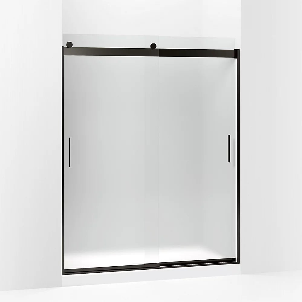 Kohler Levity® Sliding Shower door (56.6" - 59.6" W x 74" H) with 1/4" (6mm) thick glass