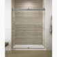 Kohler Levity® Sliding shower door (56.6" - 59.6" W x 74" H) with 1/4" (6mm) thick Crystal Clear glass in Anodized Brushed Bronze