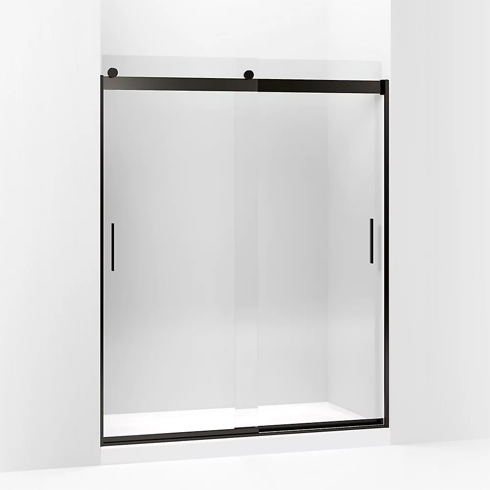 Kohler Levity® Sliding Shower door (56.6" - 59.6" W x 74" H) with 1/4" (6mm) thick glass