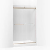 Kohler Levity® Sliding Shower door (44.6" - 47.6" W x 74" H) with 1/4" (6mm) thick glass