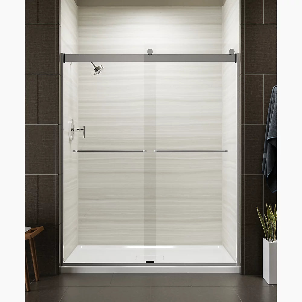 Kohler Levity® Sliding Shower door (56.6" - 59.6" W x 74" H) with 1/4" (6mm)  thick glass