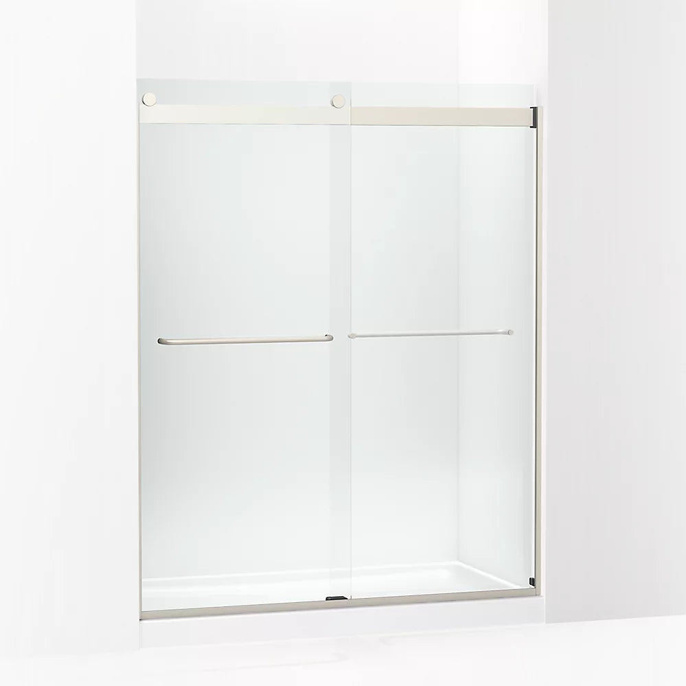 Kohler Levity® Sliding Shower door (56.6" - 59.6" W x 74" H) with 1/4" (6mm) thick glass