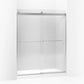 Kohler Levity® Sliding Shower door (56.6" - 59.6" W x 74" H) with 1/4" (6mm)  thick glass