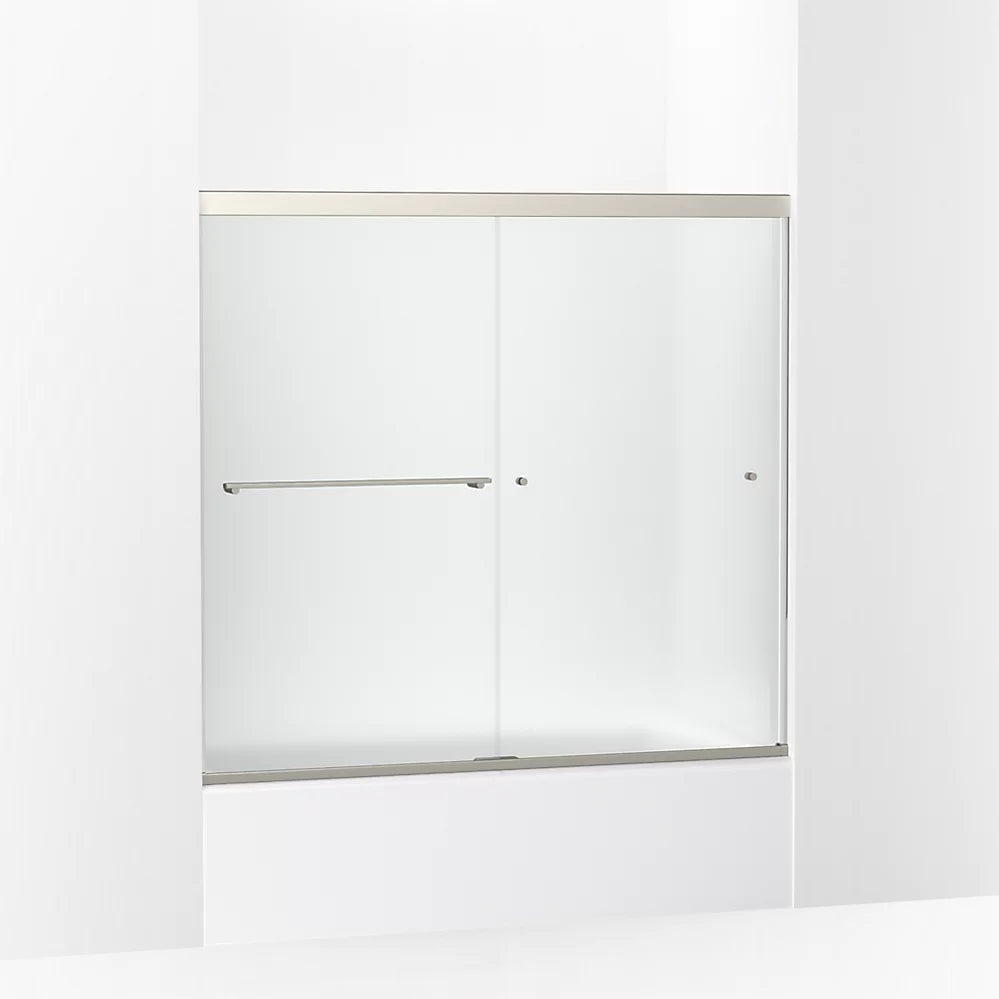 Kohler Revel® Sliding Bath door (56.6" - 59.6"W x 55.5" H) with 5/16" (8mm) thick Crystal Clear glass