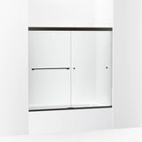 Kohler Revel® Sliding Bath door (56.6" - 59.6"W x 55.5" H) with 5/16" (8mm) thick Crystal Clear glass