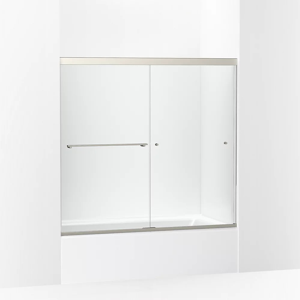 Kohler Revel® Sliding Bath door (56.6" - 59.6"W x 55.5" H) with 5/16" (8mm) thick Crystal Clear glass