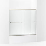 Kohler Revel® Sliding Bath door (56.6" - 59.6"W x 55.5" H) with 5/16" (8mm) thick Crystal Clear glass