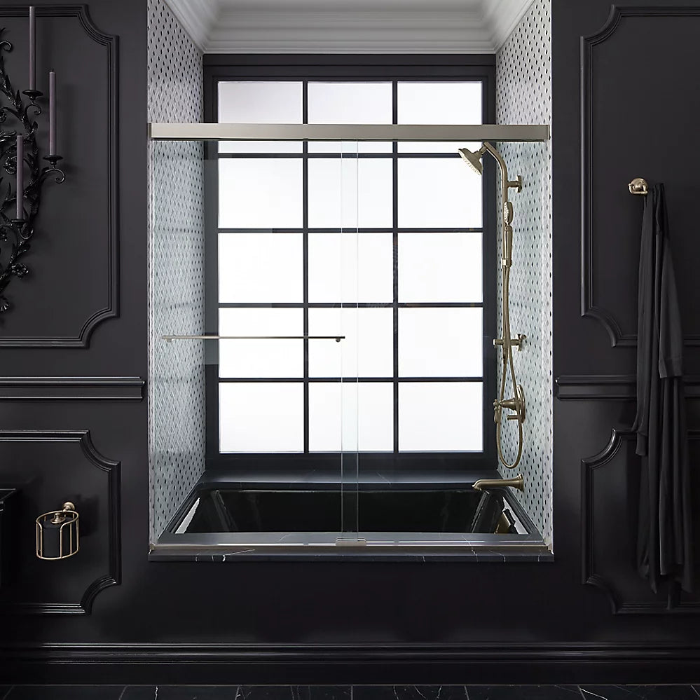 Kohler Revel® Sliding Bath door (55.6" - 59.6" W x 62" H) with 5/16" (8mm) thick glass