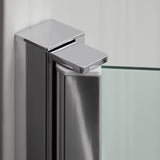 Kohler Aerie® Bath screen (32" W x 57" H) with 1/4" (6mm) thick Crystal Clear glass and Square Corner in Bright Polished Silver