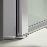 Kohler Aerie® Bath screen (32" W x 57" H) with 1/4" (6mm) thick Crystal Clear glass and Square Corner in Bright Polished Silver