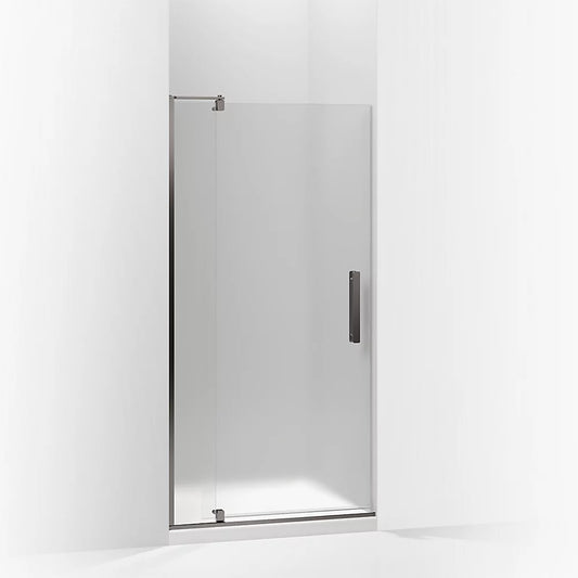 Kohler Revel® Pivot shower door (31.1" - 36" W x 70" H) with 1/4" (6mm) thick Frosted glass in Anodized Dark Bronze