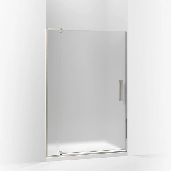 Kohler Revel® Pivot Shower door (39.1 - 44 W x 70 H) with 5/16 (8mm) thick Frosted glass in Anodized Brushed Nickel