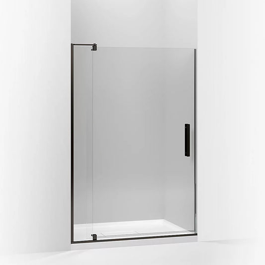 Kohler Revel® Pivot Shower  door (39.1" - 44" W x 70" H) with 5/16" (8mm) thick Crystal Clear glass in Anodized Dark Bronze