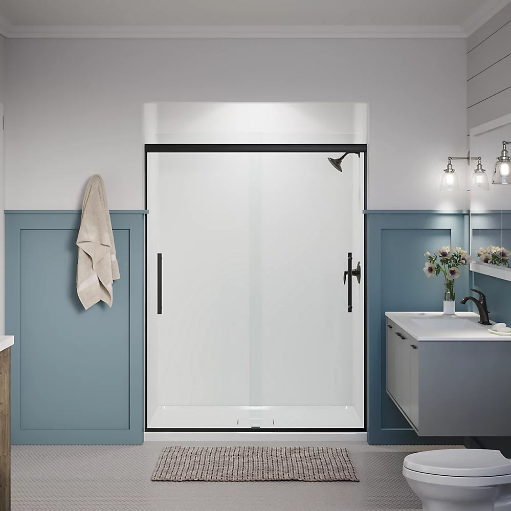 Kohler Pleat® Sliding Shower Door (54.6" - 59.6" W x 79.1" H) with 5/16" (8mm) thick glass