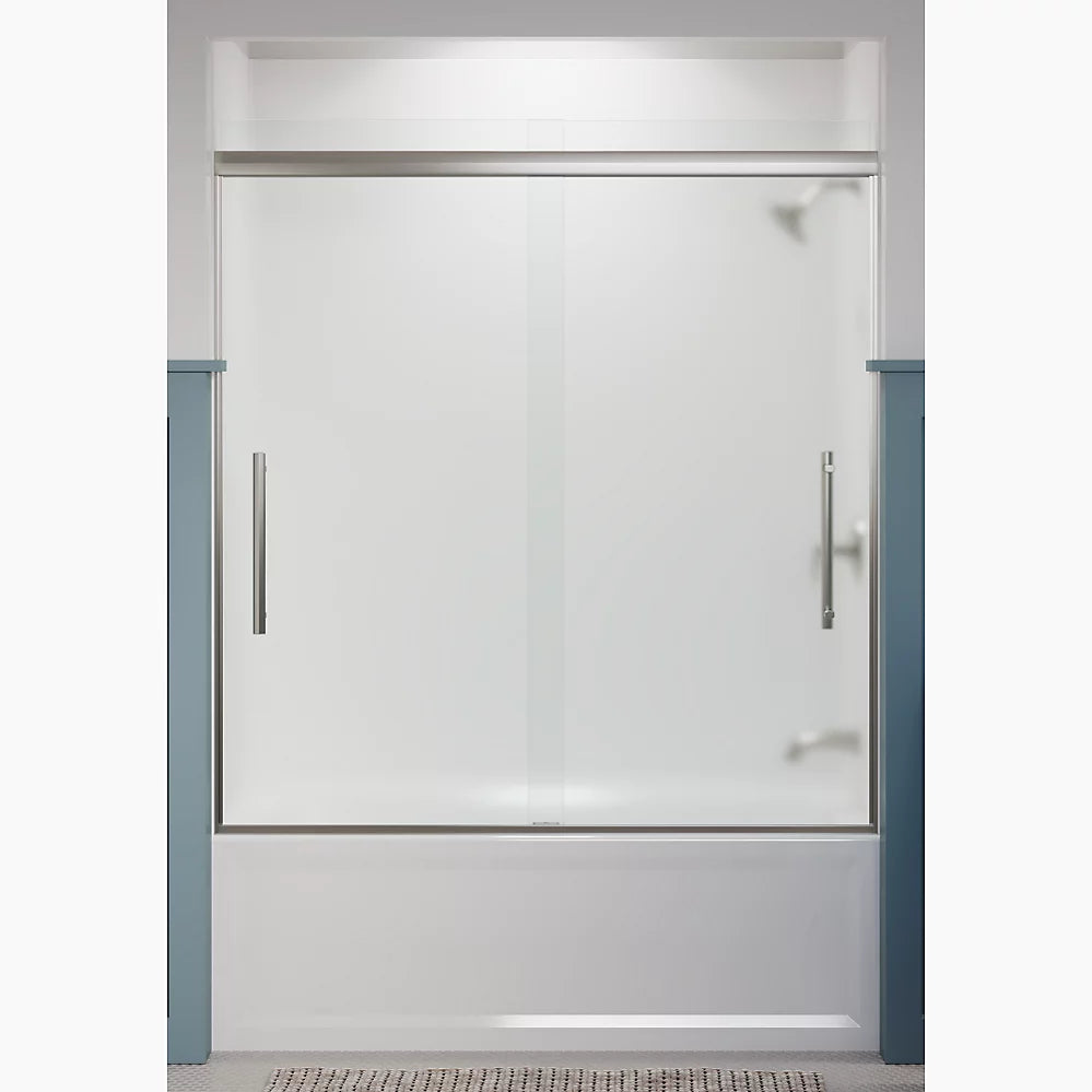 Kohler Pleat® Sliding Bath Door ( 54.6" - 59.6" W x 63.6" H)  with 5/16" (8mm) thick glass