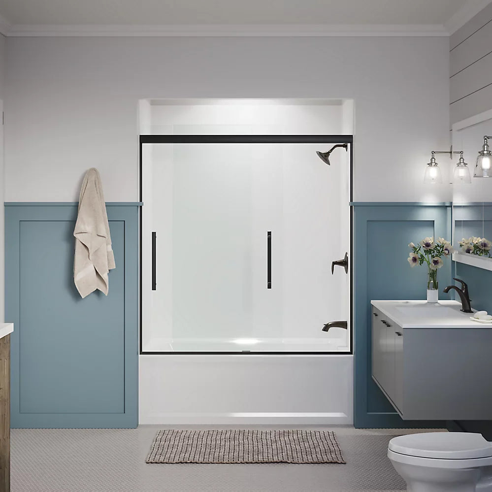 Kohler Pleat® Sliding Bath Door ( 54.6" - 59.6" W x 63.6" H)  with 5/16" (8mm) thick glass