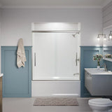 Kohler Pleat® Sliding Bath Door ( 54.6" - 59.6" W x 63.6" H)  with 5/16" (8mm) thick glass