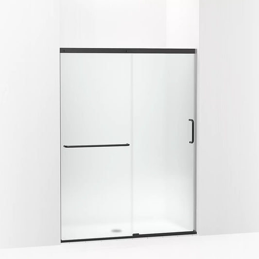 Kohler Elate® Sliding Shower door (50.3" - 53.6" W x 70.5" H) with 1/4" (6mm) thick Frosted glass in Matte Black