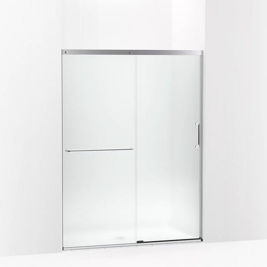 Kohler Elate® Sliding Shower door (50.3" - 53.6" W x 70.5" H) with 1/4" (6mm) thick Frosted glass in Bright Silver