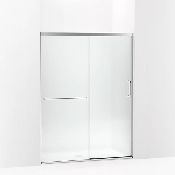 Kohler Elate® Sliding Shower door (50.3 - 53.6 W x 70.5 H) with 1/4 (6mm) thick Frosted glass in Bright Silver