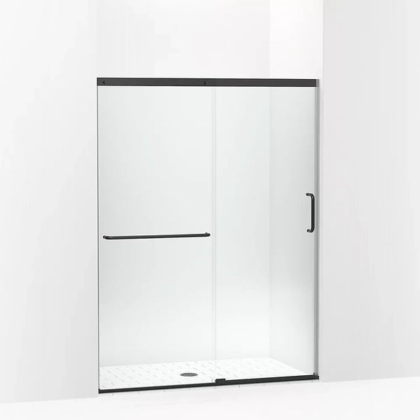 Kohler Elate® Sliding Shower door (50.3 - 53.6 W x 70.5 H) with 1/4 (6mm) thick Crystal Clear glass in Matte Black