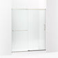 Kohler Elate® Sliding shower door (56.3" - 59.6" W x 70.5" H) with 1/4" (6mm) thick Crystal Clear glass in Matte Nickel