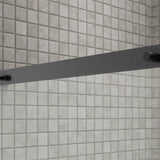 Kohler Elate® Sliding Bath door (56.3" - 59.6" W x 56.8" H) with 1/4" (6mm) thick glass with Rectangular Grille Pattern in Matte Black