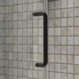 Kohler Elate® Sliding Bath door (56.3" - 59.6" W x 56.8" H) with 1/4" (6mm) thick glass with Rectangular Grille Pattern in Matte Black