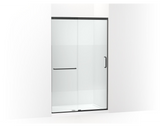 Kohler Elate® Sliding shower door (44.3" - 47.6" W x 75.5" H) with heavy 5/16" (8mm) thick Crystal Clear glass with privacy band